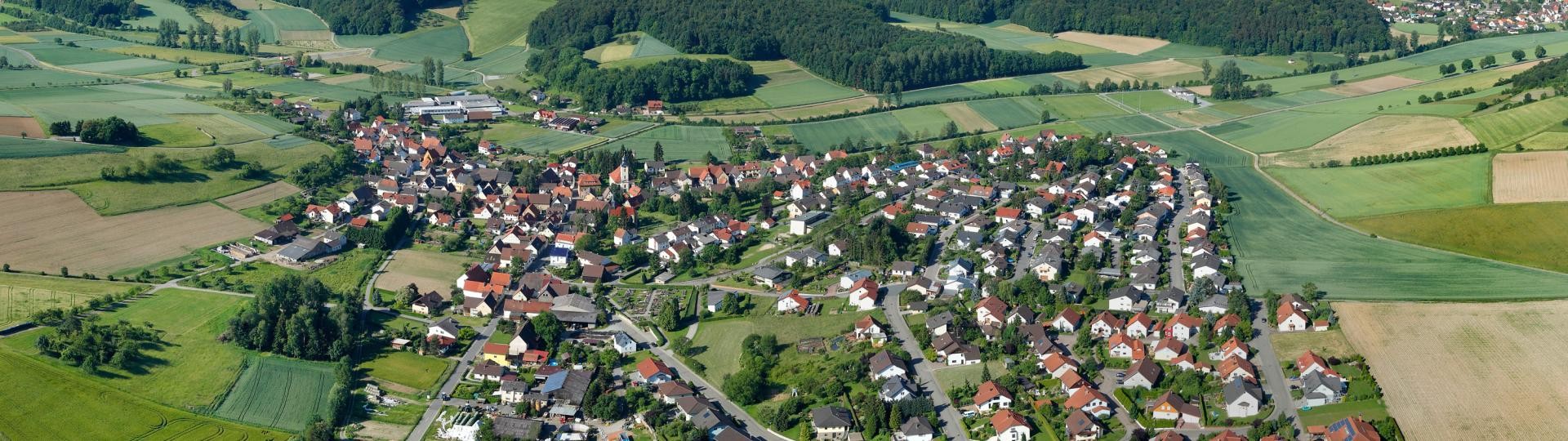 Luftbild Bargen Ansicht aus der Luft des Ortsteils Bargen